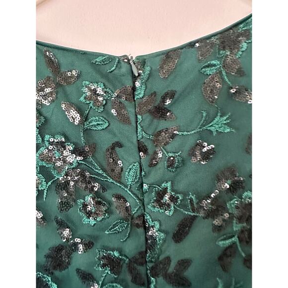 Fariesty Green Tulle Prom Dress w/ Black Sequins, Size XL (15), NIP - Picture 6 of 7